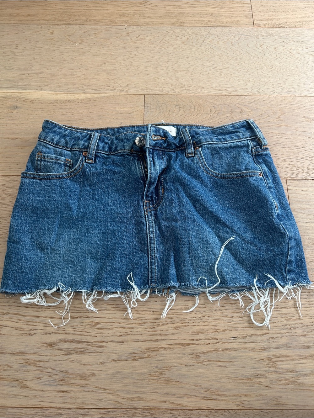 Pacsun medium-wash denim mini skirt